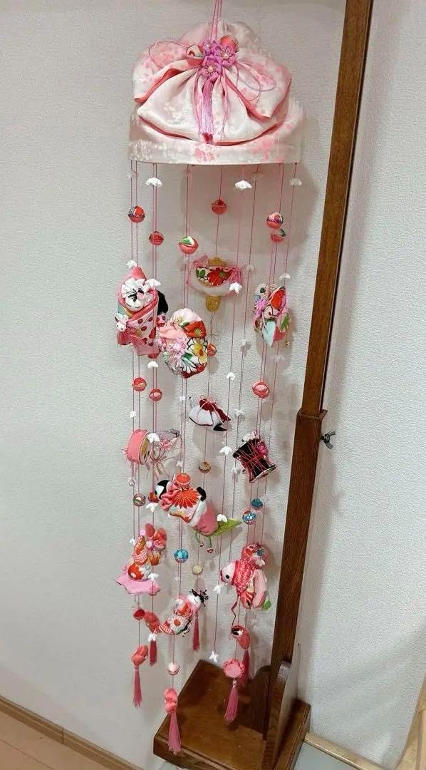 桃の節句 ひな祭り 吊るし飾り置き型 1点物 現品限 桃の節句 ひな祭り